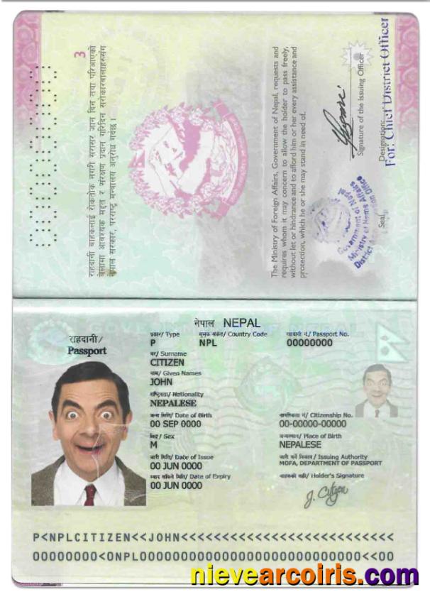 Nepal Passport Photolook