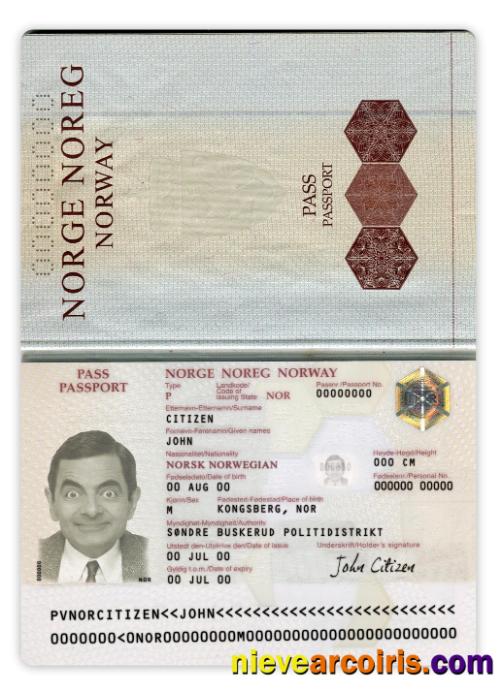 Norway Passport Version 2 Sample
