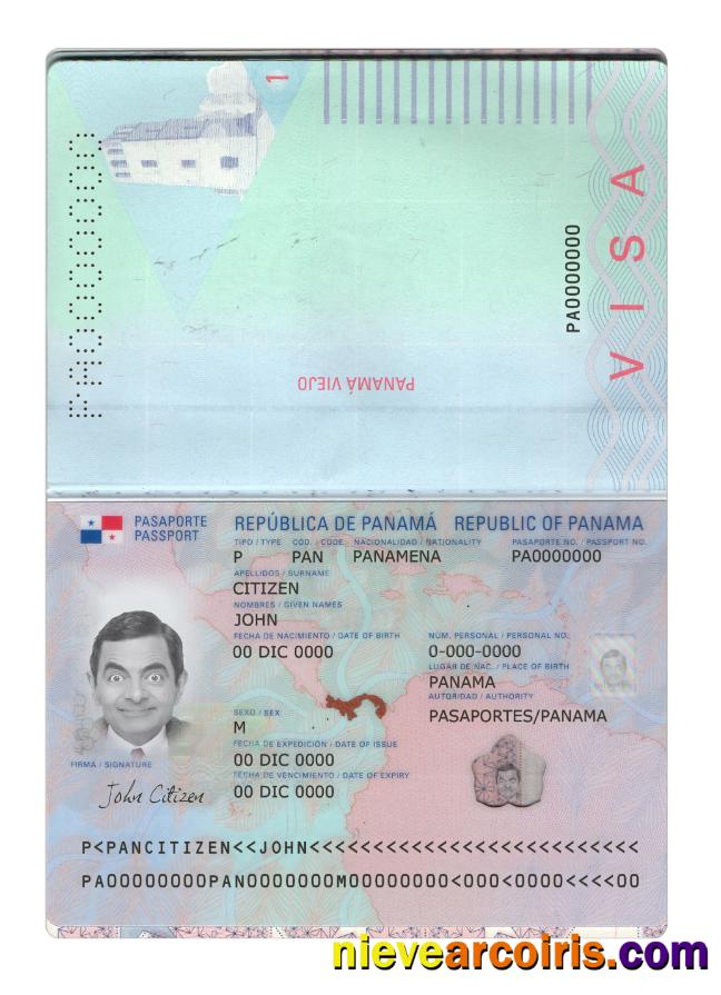 Panama Passport New 2019 Present Template