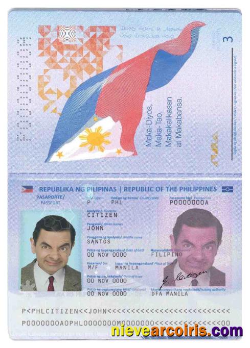 Philippines Passport Template