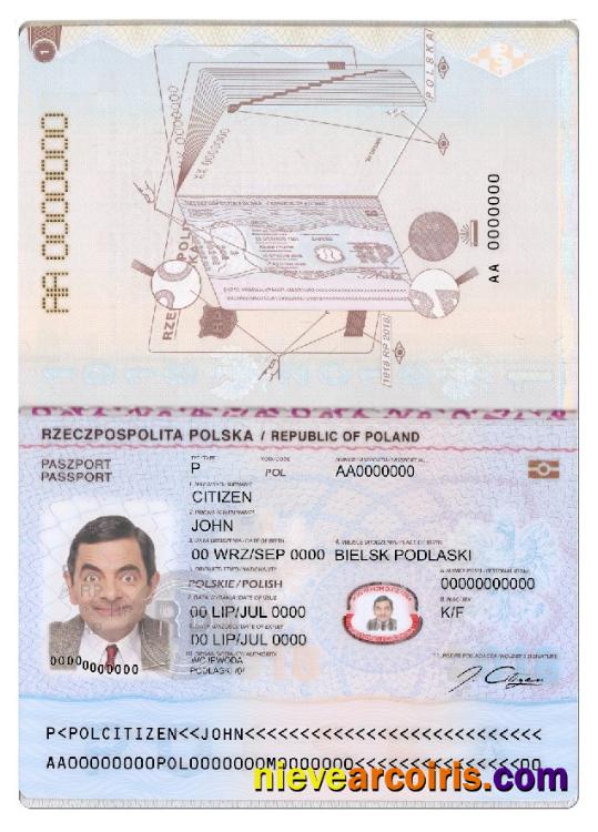 Editable Poland Passport Template In PSD Format, Fully Editable, 2018 – Present