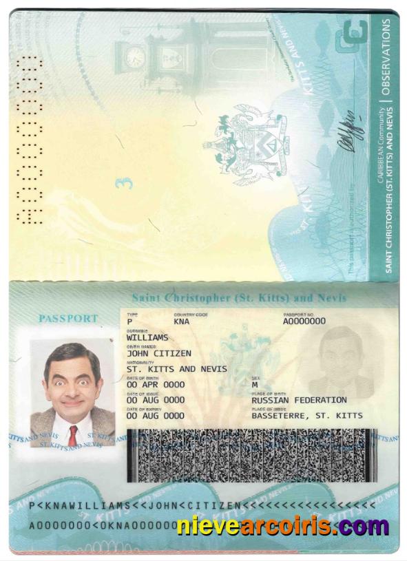 Saint Kitts And Nevis Passport Preview