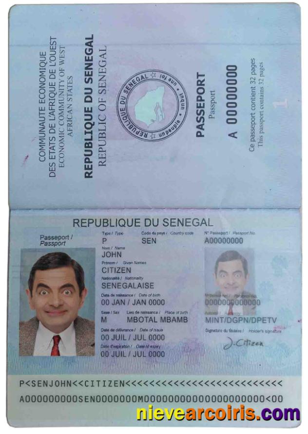 Senegal Passport Sample