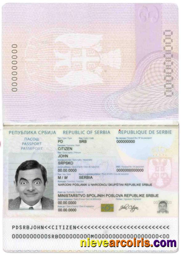 Professional Serbia Passport Template In PSD Format, Fully Editable (2016 – Present)