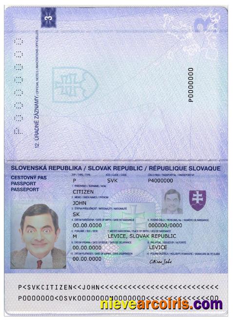 Slovakia Passport Version 2 Preview