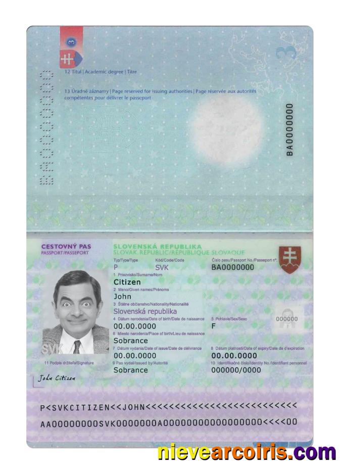 Slovakia Passport Version 3 Preview