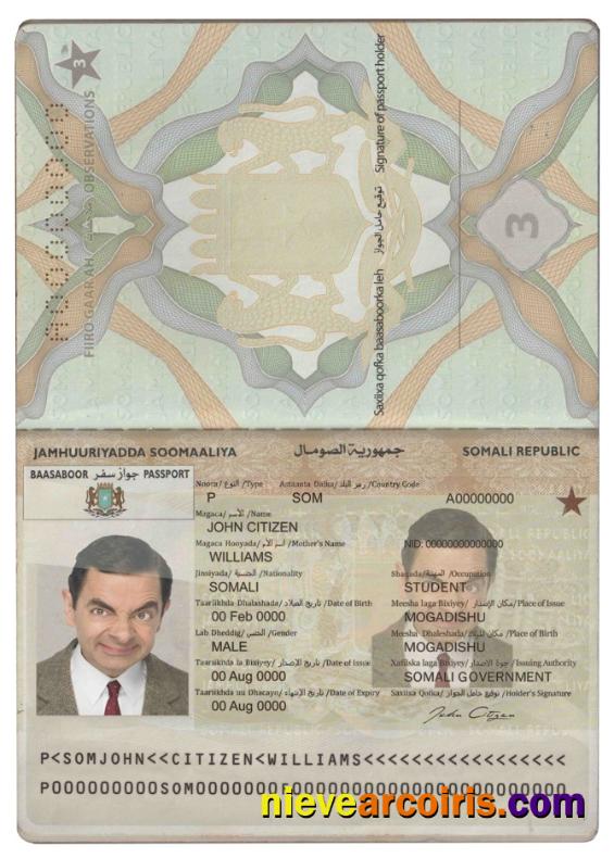 Somalia (Soomaaliya) Passport Preview