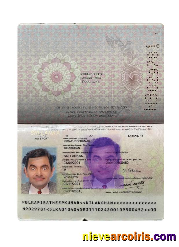 Sri Lanka Passport 2021 Present Preview