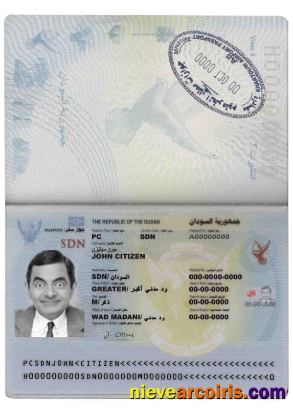 Sudan Passport Sample