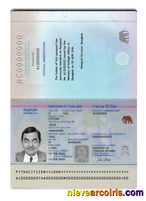 Thailand Passport New Version Photolook