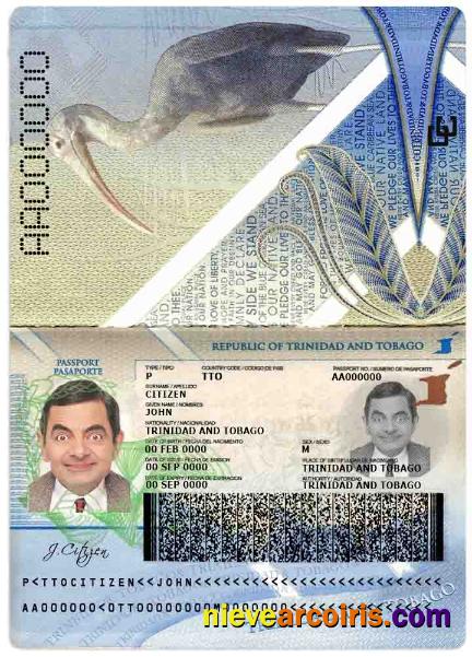 Trinidad And Tobago Passport Template