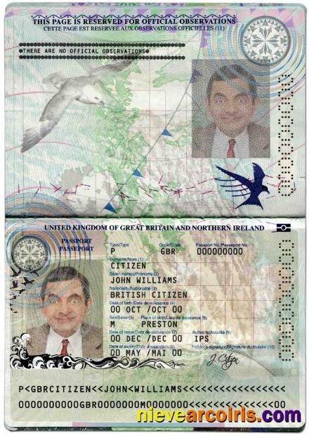 Premium United Kingdom Of Great Britain And Northern Ireland Passport Template In PSD Format, 2010 2015