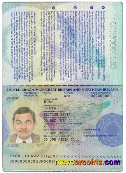 Premium United Kingdom Passport Template In PSD Format, Fully Editable, 2006 2010