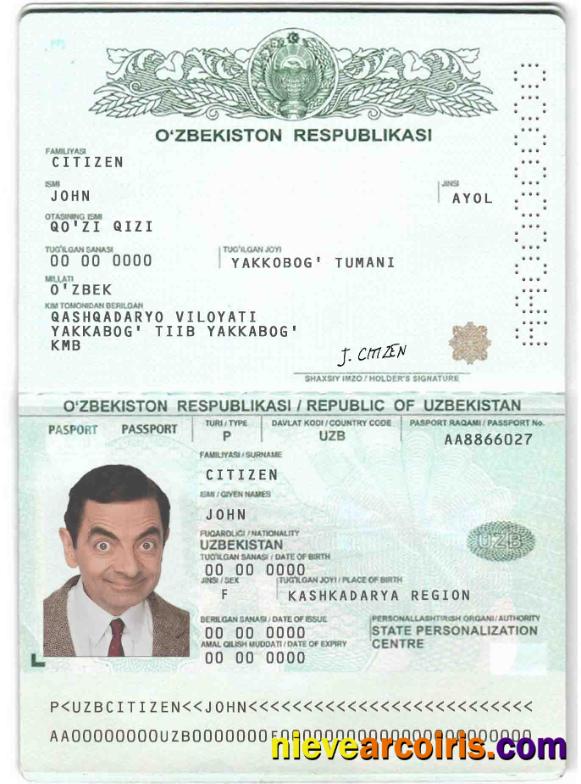 Uzbekistan Passport Photolook