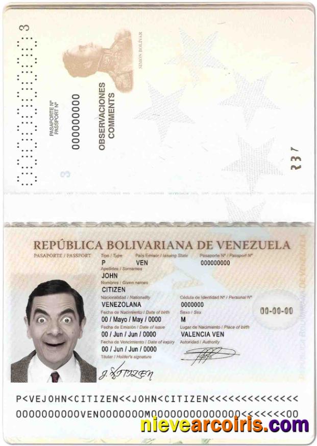 Venezuela Passport Preview