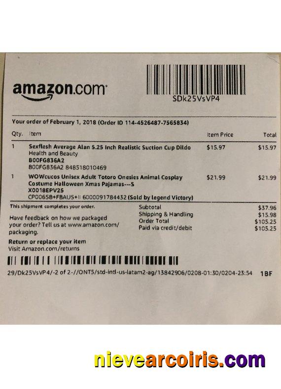 Amazon Company Payment Receipt Template
