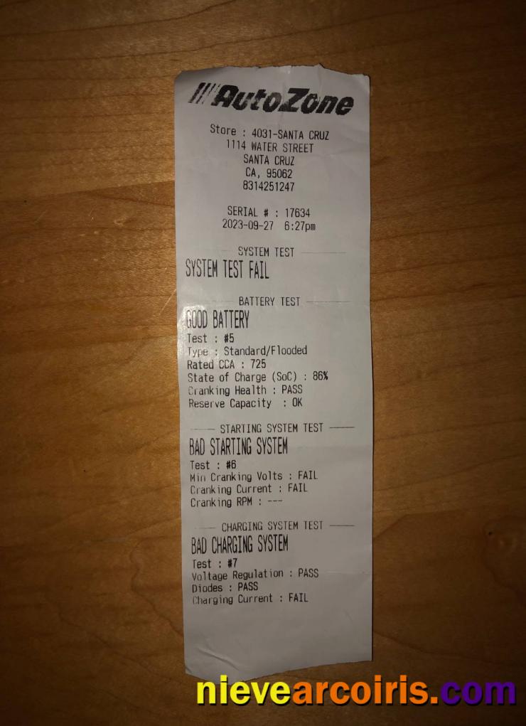 Auto Zone Payment Receipt Template