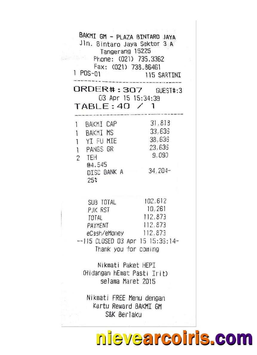 BAKMI GM PLAZA Payment Receipt Preview