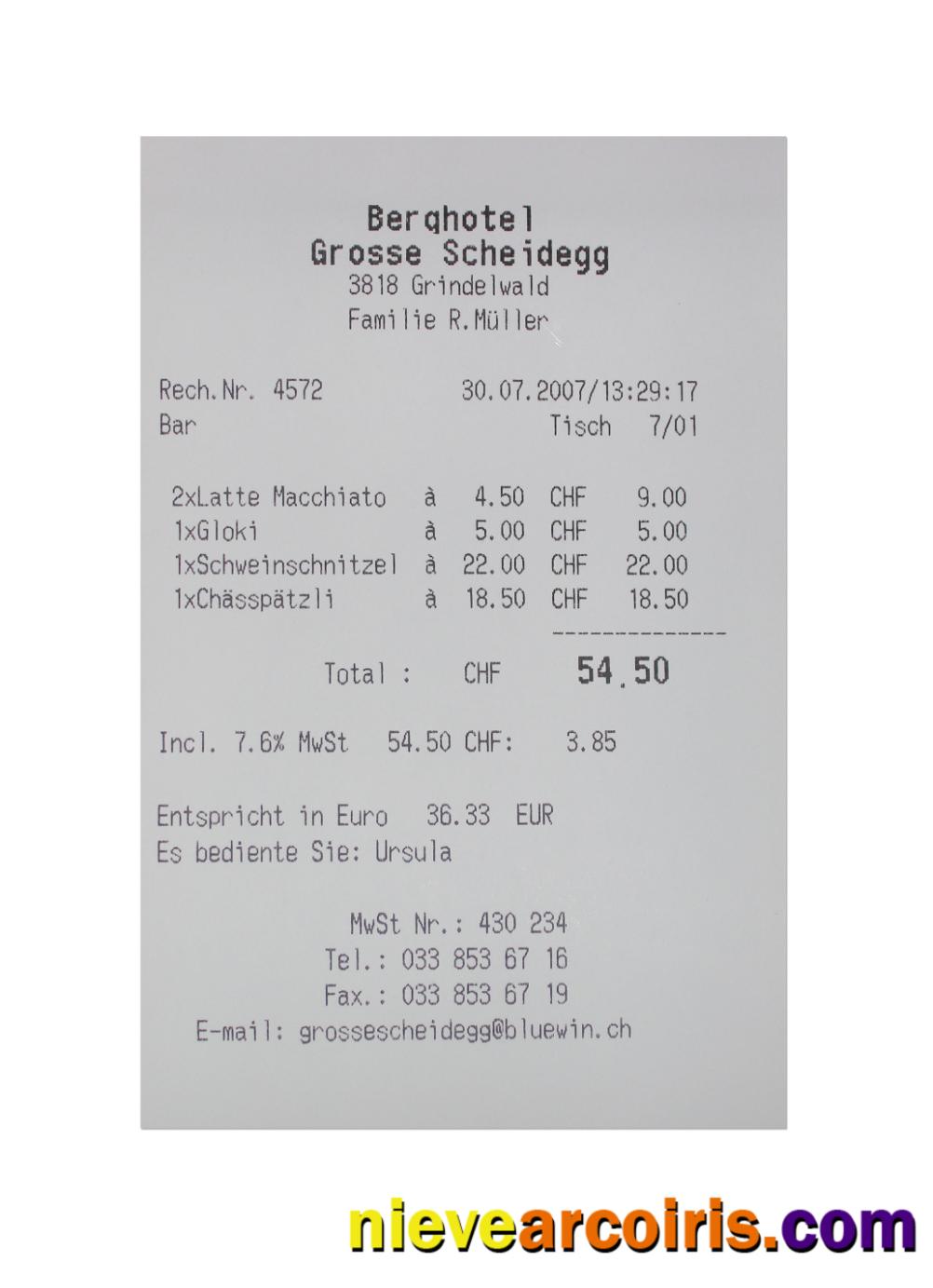 BERQ HOTEL Payment Receipt Template