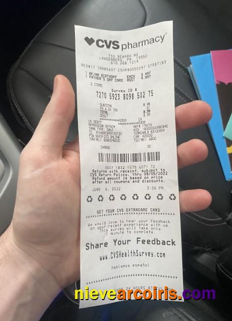 CVS Pharmacy Payment Check Preview