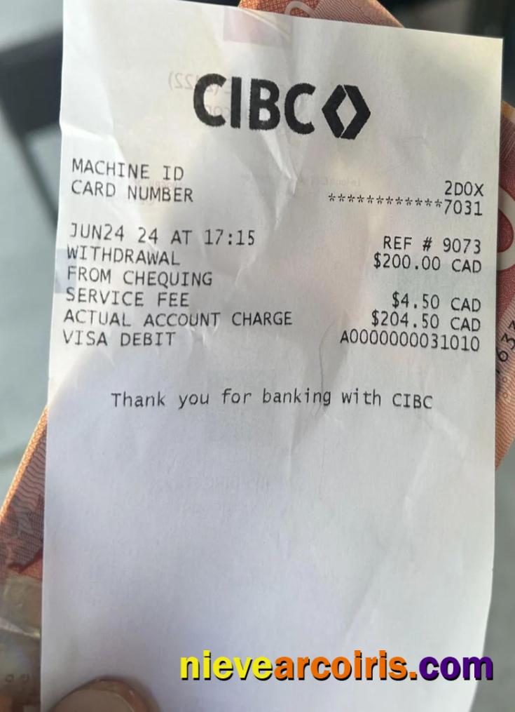 Canada CIBC Bank Payment Check Photolook