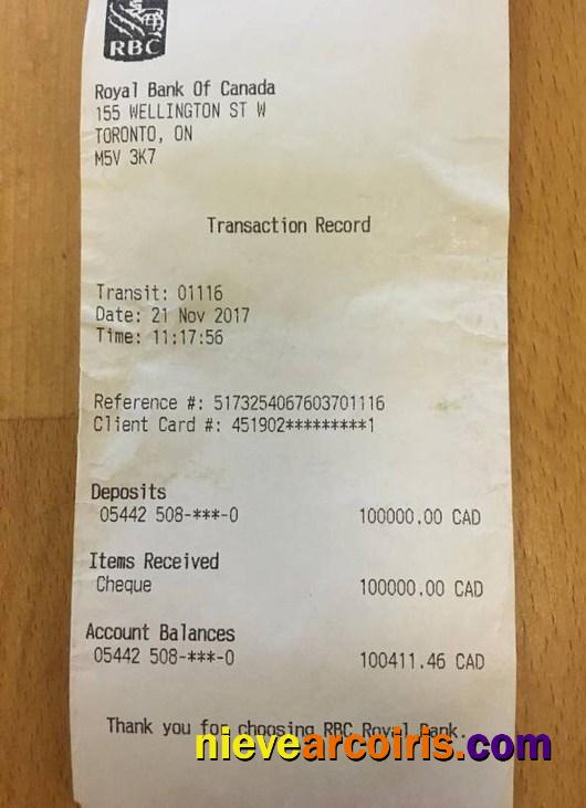 Canada RBC Bank Check Template