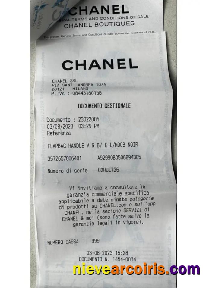 Chanel Boutiques Payment Check Preview