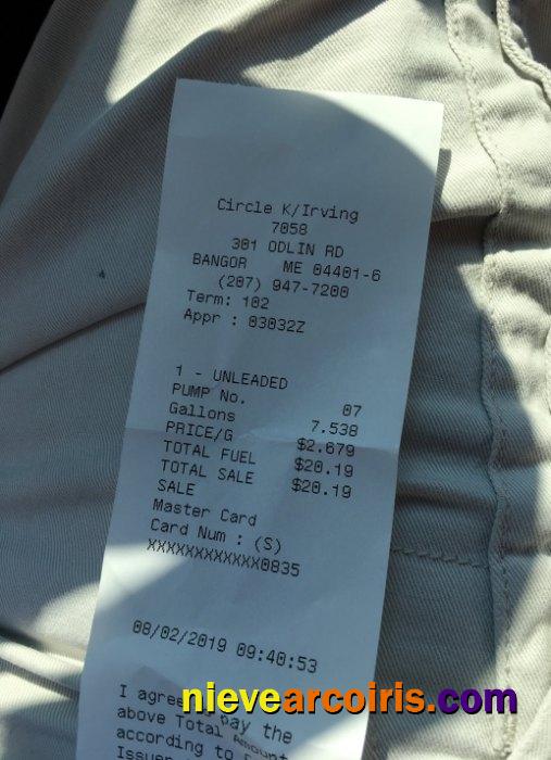 Circle K Store Payment Receipt Template