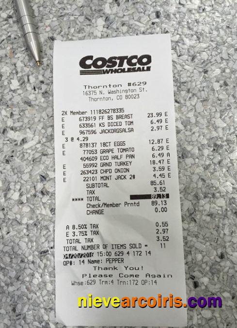 Costco Wholesale Payment Check Sample