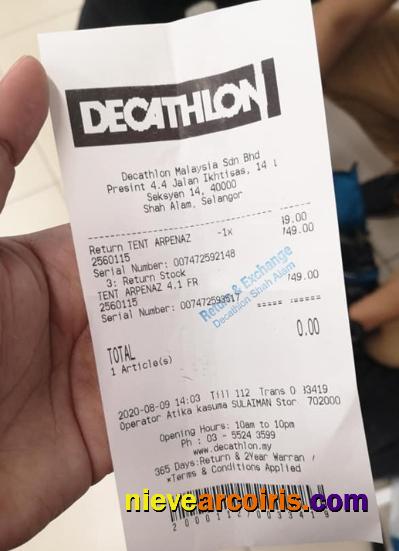 Decathlon Store Payment Receipt Photolook