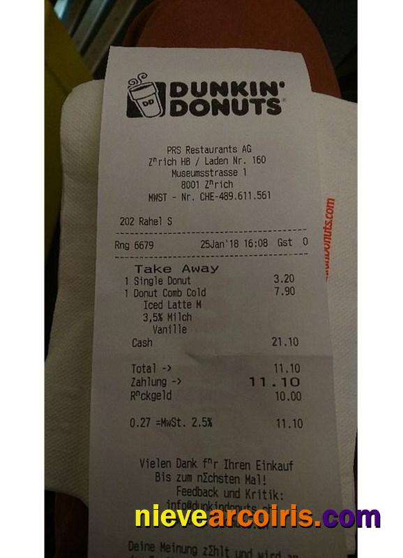 Dunkin Donuts Receipt Template