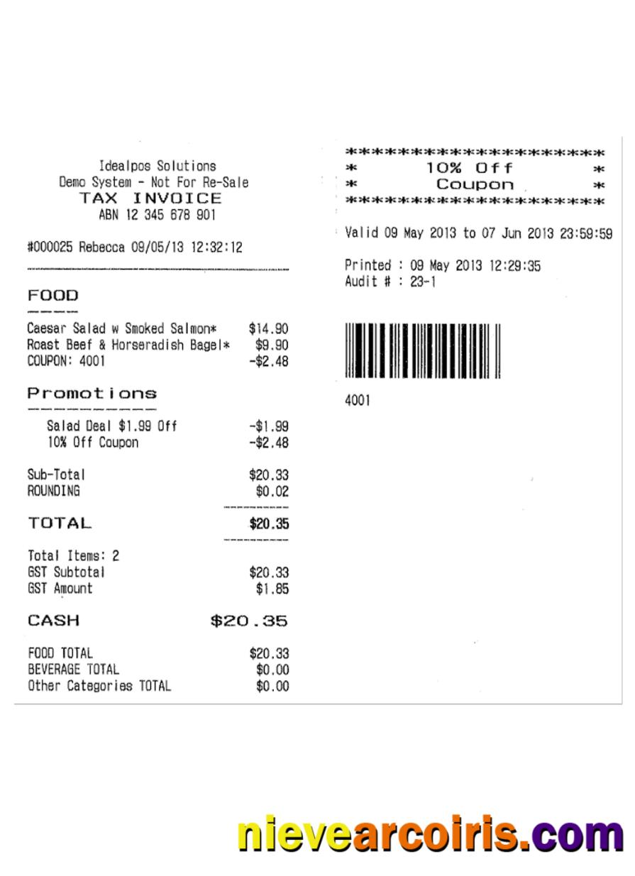 IDEA SOLUTIONS Payment Receipt Template