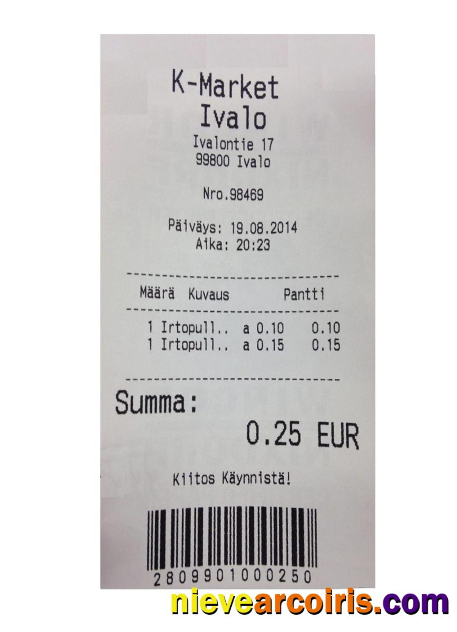 K MARKET IVALO Payment Receipt Photolook