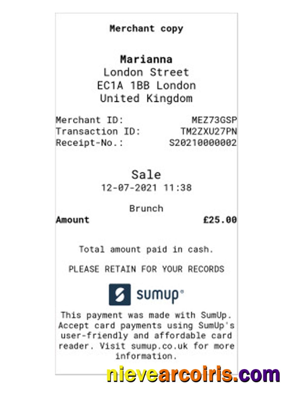 MARIANNA Payment Check Template