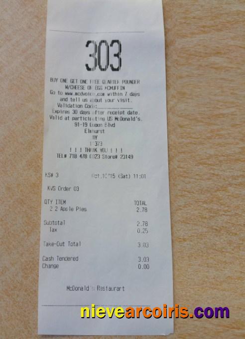 McDonald's Fast Food Restaurant Receipt Preview