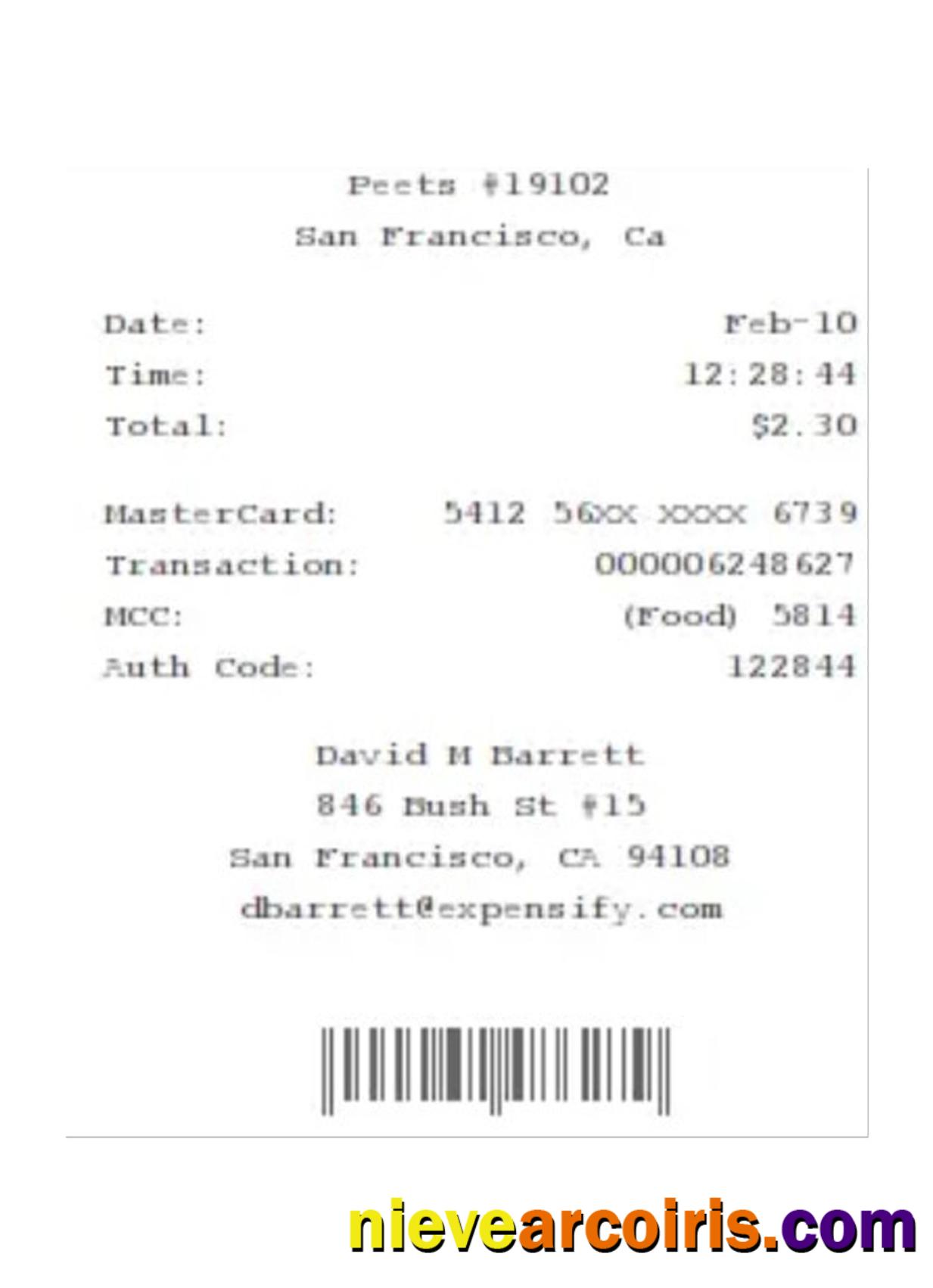 PEETS Payment Receipt Preview