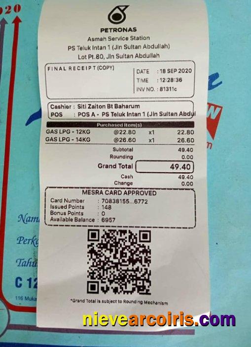 Petronas Group Payment Receipt Photolook