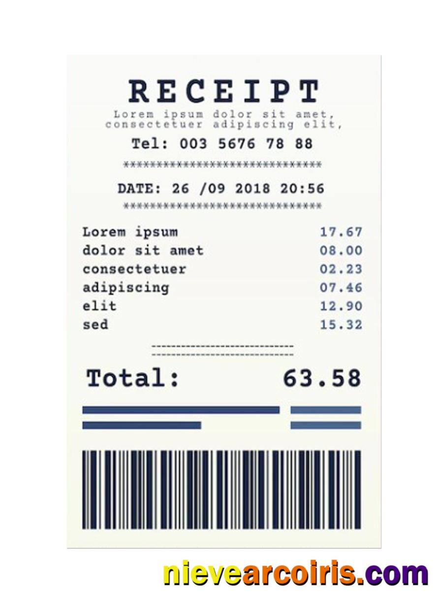 RECEIPT Sample Preview