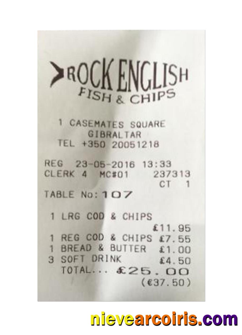 ROCK ENGLISH Payment Receipt Photolook