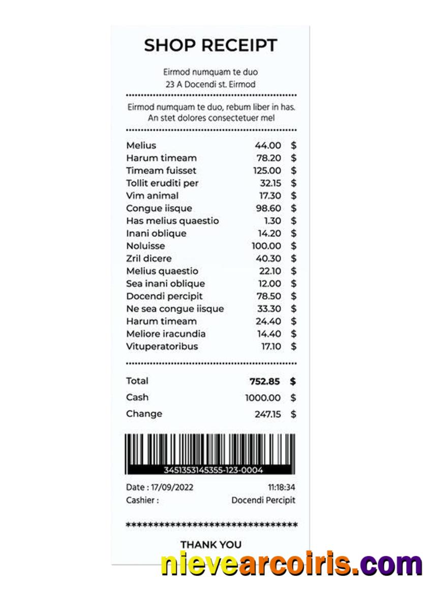 Editable SHOP Payment Check Template