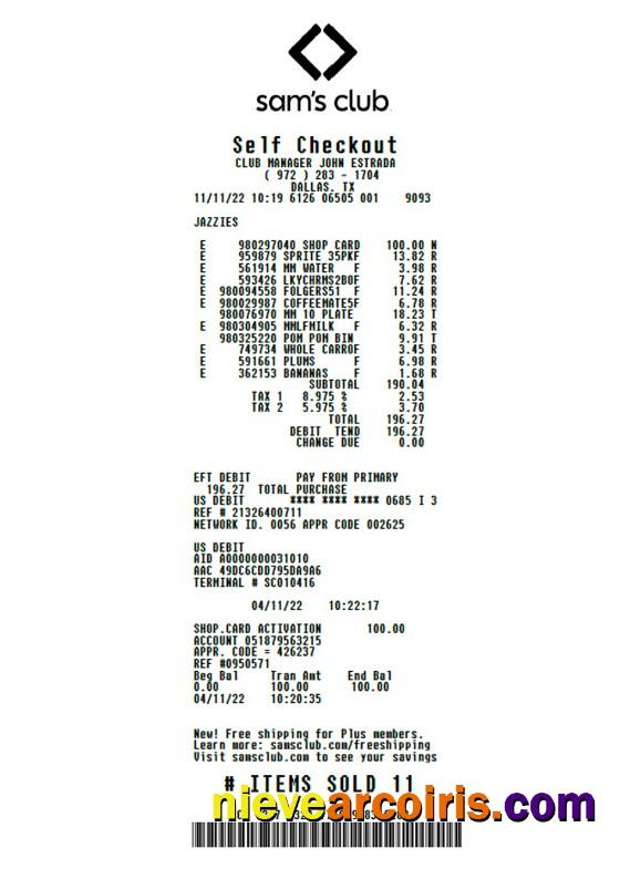Sam's Club Retail Store Check Template