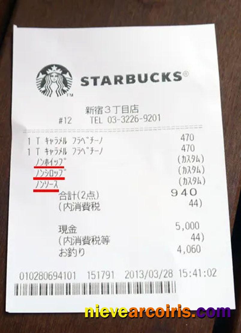 Starbucks Corporation Receipt Template