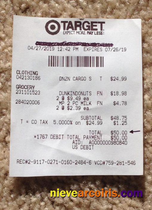 Target Corporation Payment Check Template