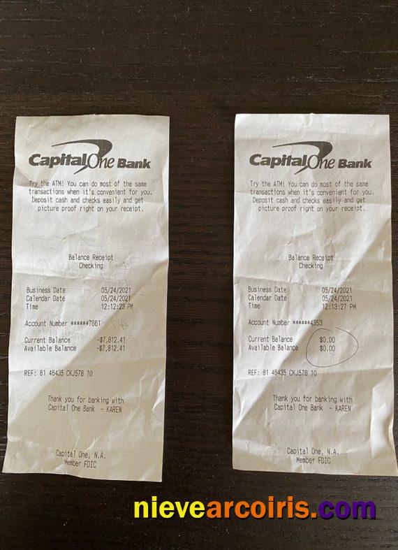 USA Capital One Bank Payment Check Photolook