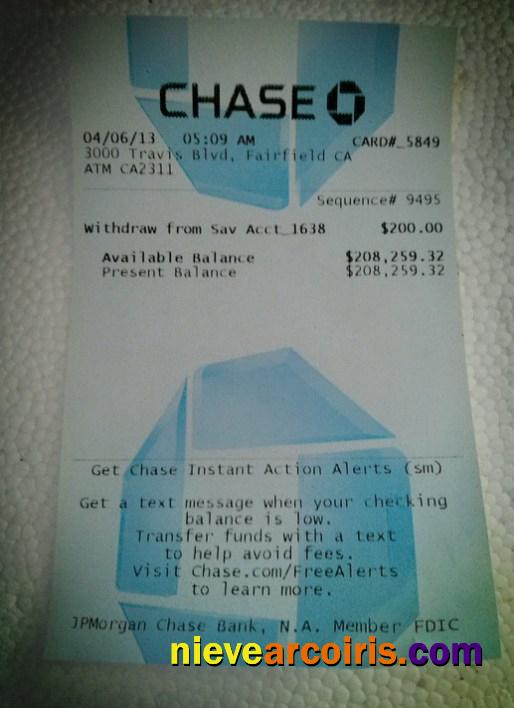 USA Chase Bank Payment Slip Photolook