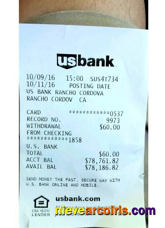 USA US Bank Payment Receipt Preview