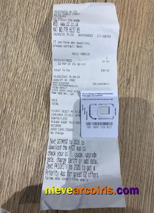 United Kingdom Telefonica Ltd Payment Receipt Preview