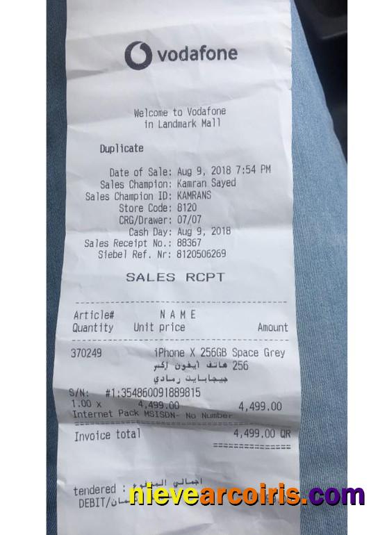 Vodafone Payment Receipt Template
