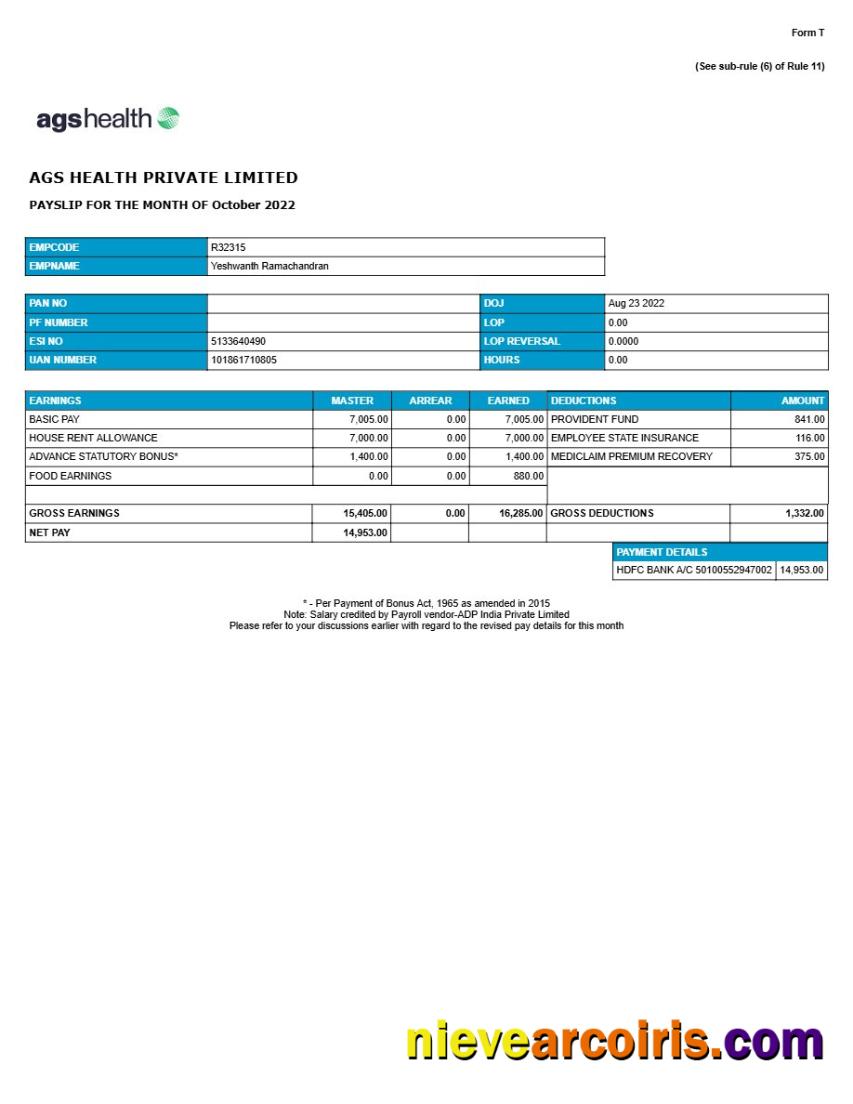 Premium AGS Health Management Company Payslip Template In Word And PDF Formats.pdf, 1