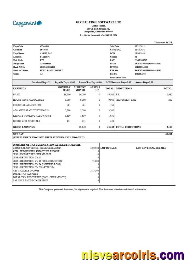 Realistic Global Edge Software Payslip Template In Word And PDF Formats.pdf, 1